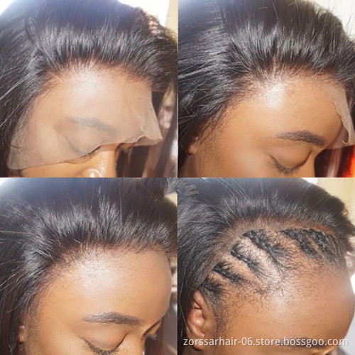 Natural 1b Color Brazilian Human Hair Lace Front Wig 360 Straight Wave Virgin Hair Cuticle Aligned 360 Lace Frontal Wig